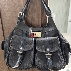 100%Authentic Dior trotter Canvas black handbag